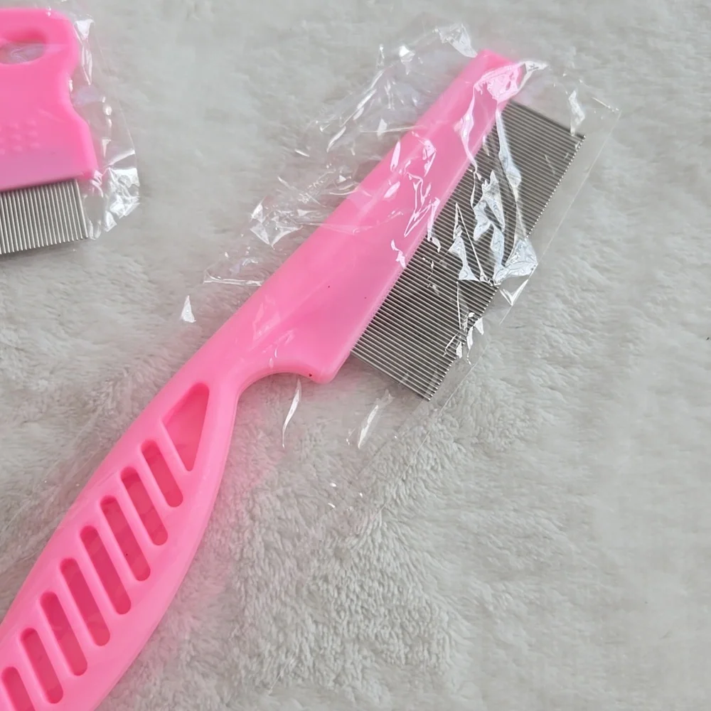 Pink flea combs